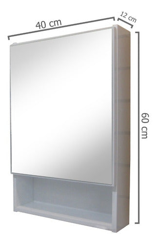 Pompei Bathroom Medicine Cabinet with Mirror Door 40x60 1