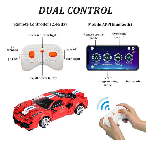 Leaphzot Stem Building Toy Rc Car, Red Race Cars Construye T 4