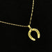 Joyas Ruiz Lucky Horsehoe Pendant and Chain in 18k Gold 1