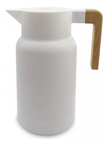 Master Sale Thermal Pitcher 1L with Wooden Handle and Spout 0