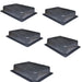 Set of 10 PVC Steps, 13 cm, Black, by New Plast 2