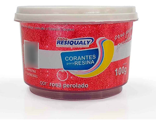 Corantes Para Resina - Cor Rosa Perolado De 100g 1