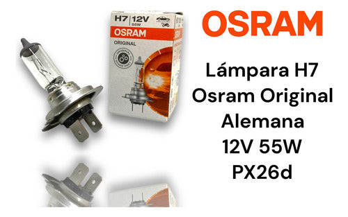 Lampara H7 Osram Pack X 2 12v 55w Px26d Original Alemana 1