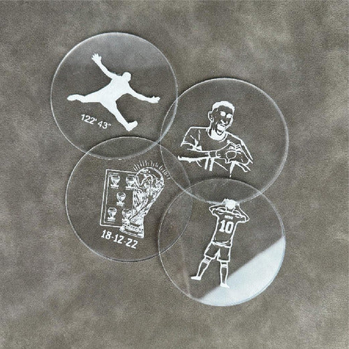 Clear Acrylic Coaster (Opt. Logo, Phrase or Name) 1