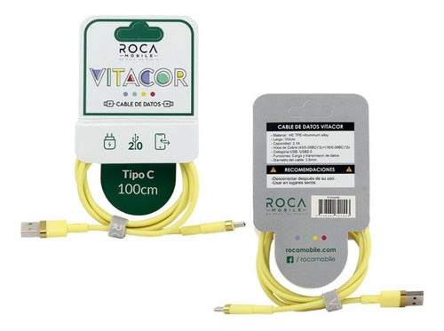 Roca Data Cable Vitacor USB to Type C 1mt 2.1 Colors 7