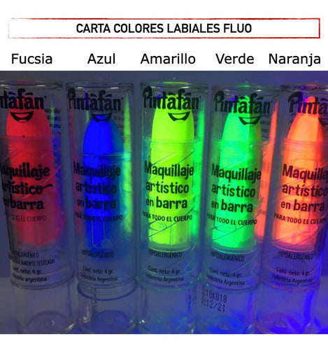 Fluorescent Lipstick + Nail Polish UV Glow Kit 4