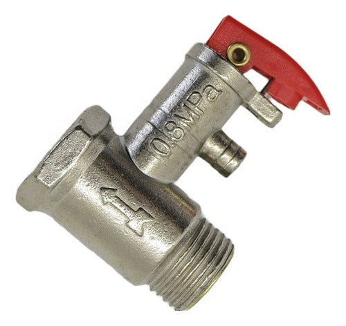 Bram-Metal Valve for Water Heater 1/2 M X 1/2 H 1