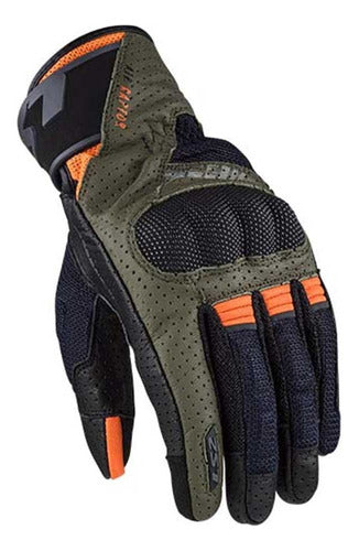 LS2 Guantes Air Raptor Gris-Negro-Naranja Talle XXL 0