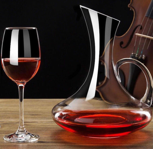 Tienda Mamá - Sommelier Glass Wine Decanter with Handle 2