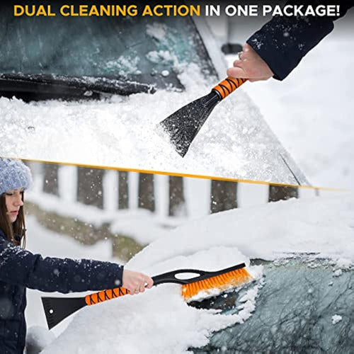 EcoNour Snow Scraper and Brush for Automobiles | Ice Scraper with Ergonomic Foam Handle 1