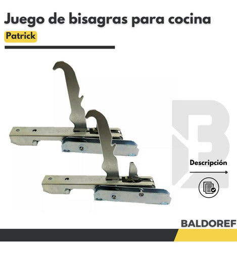 Bisagra Puerta De Horno Cocina Patrick Juego Completo 1