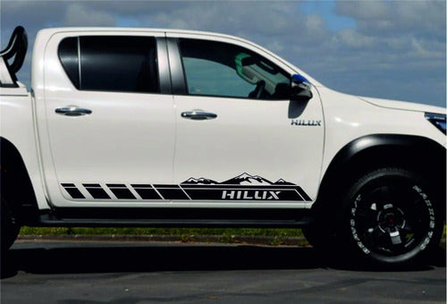 Oracal Toyota Hilux X2 Mountain Side Vinyl Stickers 1