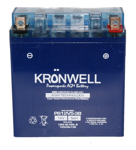 Bateria Moto Gel Kronwell Zanella Zb 110 2