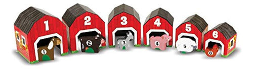 Melissa & Doug Nesting and Sorting Barns and Animals with 6 1