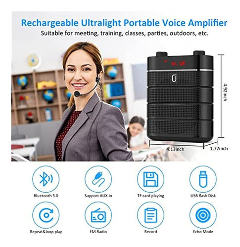 JYX Wireless Voice Amplifier, Portable Speaker, 2200 mAh 2