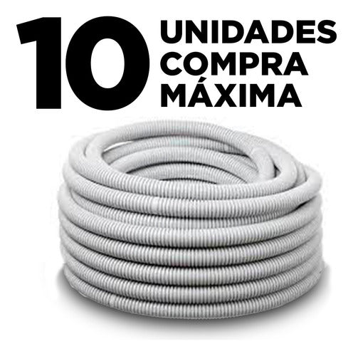 Luxon Caño Corrugado 3/4 Rollo Flexible 25 Mt Blanco Ignifugo Iram 1