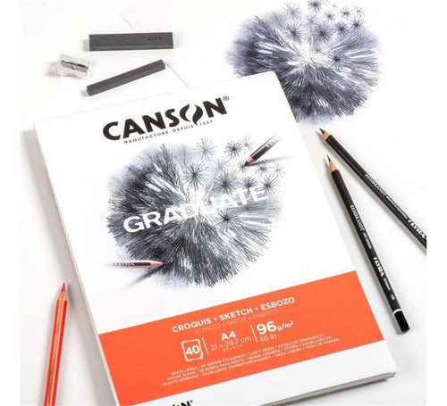 Canson Block Graduate Croquis A4 96g 40 Sheets 1