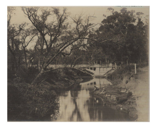 Montevideo Antiguo Puente Del Prado Año 1910- Lámina 45x30cm 0