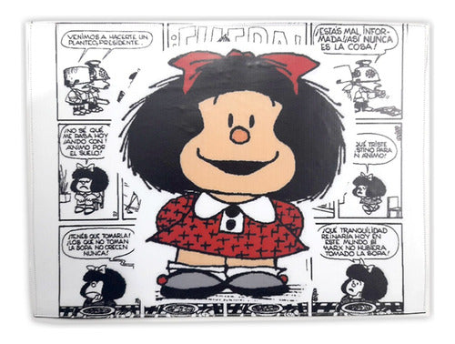 Estudiotremo Individual Mafalda Comic Retro Lona / Goma Eva Reversi 30x40 0