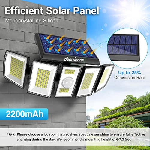 Sensor De Movimiento Luces Para Exteriores, 5 Cabezales Luce 3