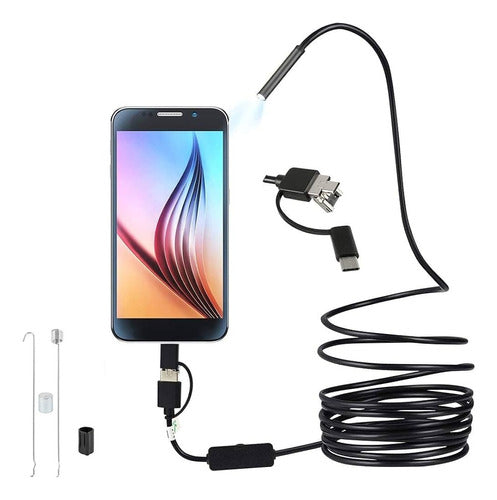 Camara Cable Endoscopica Micro/usb Led Celular Android 5m 1