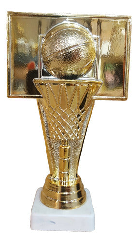 CABPremiaciones Set X5 Trofeo Plástico Basket Básquet Tablero 14cm Souvenir 0