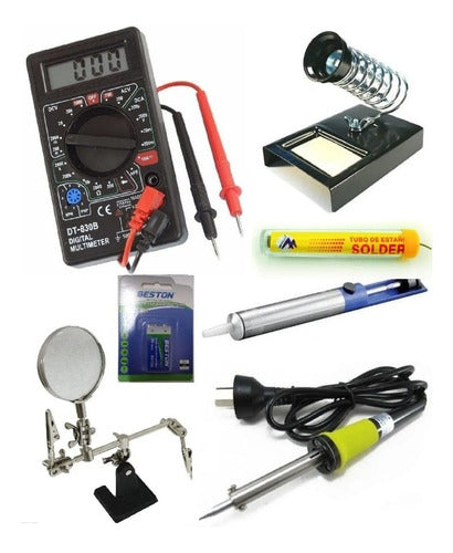 Student Electronics Repair Kit 7 Pieces Tester 830 Soldering Iron N5 0