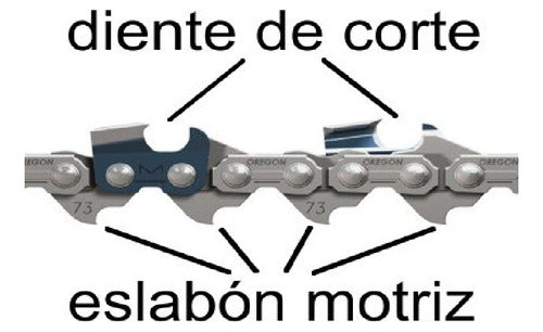 Cadena Oregon .325  0.058  76 Eslabones 20 Pulgadas 50cm 1