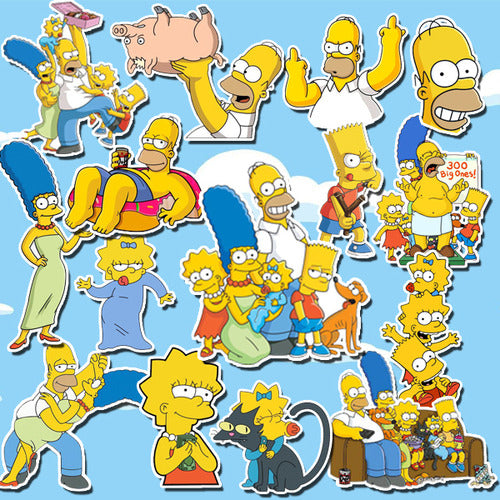 SubliJF Pack De Stickers De Los Simpsons Por 15 Unidades 0