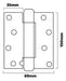 Bronzen Self-Closing Hinge 100mm X 89mm Stainless Steel Pair 1