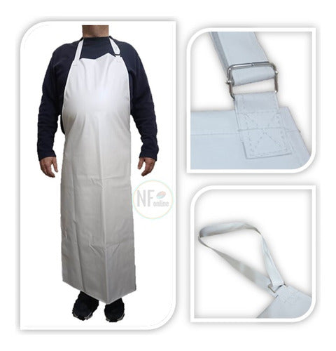 NFONLINE Long Waterproof PVC Kitchen Apron for Refrigeration 0