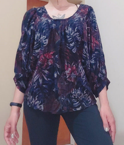 Maria Amores Printed Balloon Blouse 2