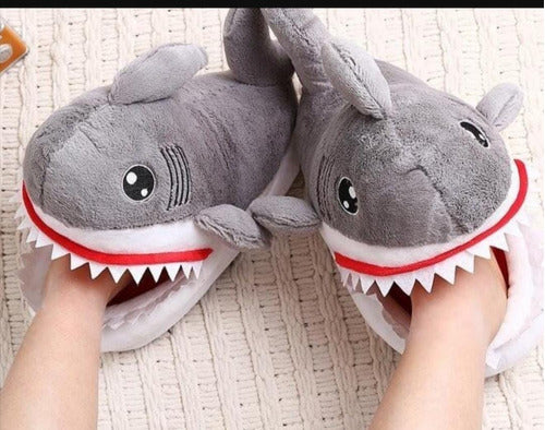 Generic Shark Adult Plush EVA Slippers 1