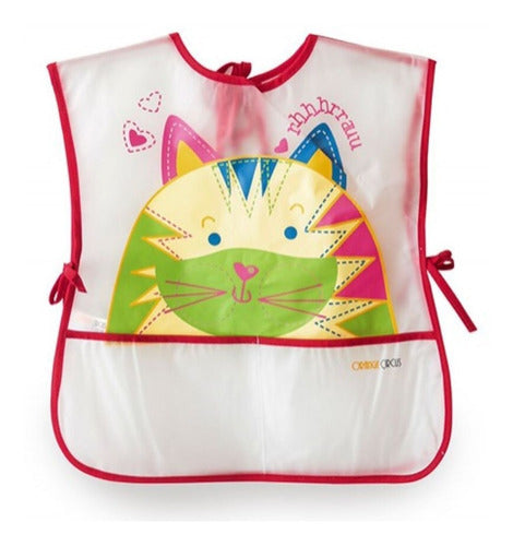 Explorer Fan Waterproof Bib with Pocket and Velcro Closure - Colorful PVC Bib 1