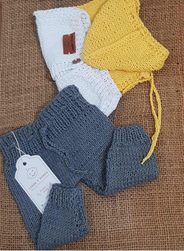 Limón y Rumba First Baby Outfits, Hand Knitted. Immediate Delivery 6