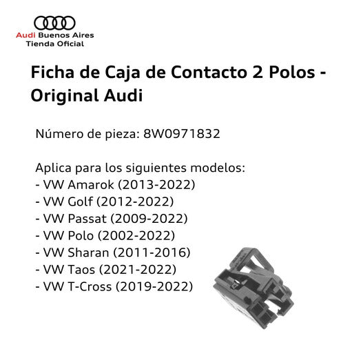 Ficha De Caja De Contacto 2 Polos Audi A4 2016 Al 2021 3