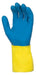 Latex/Neoprene Glove Yellow/Blue 2747 Bil-vex 7