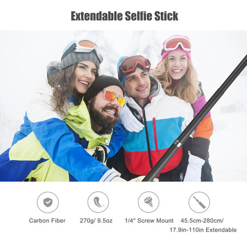 Suporte Portátil Para Câmera Selfie Stick Insta360 Carbon X2 2