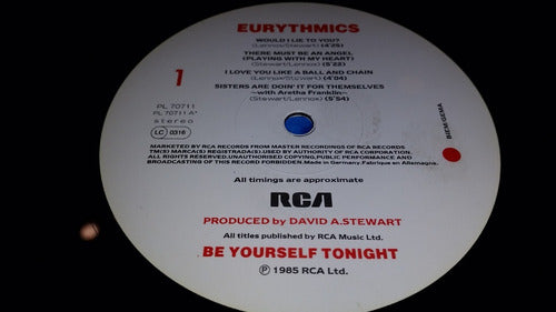 Eurythmics Be Yourself Tonight Lp Vinilo Excelente Estado 85 1