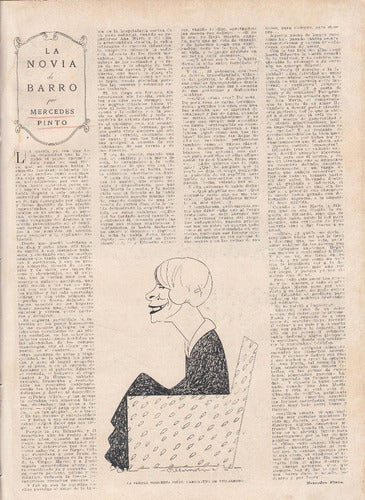 1924 La Novia De Barro Por Mercedes Pinto Con Caricatura 0