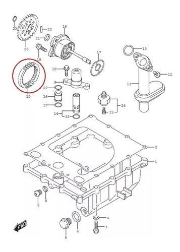 Engranaje Conductor Bomba Aceite Suzuki Gsxr 1000 16321-35f0 1