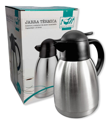 Nouvelle Cuisine Jarra Térmica Acero Inoxidable 18/10 Termo 1.2 Café Agua Bz3 6