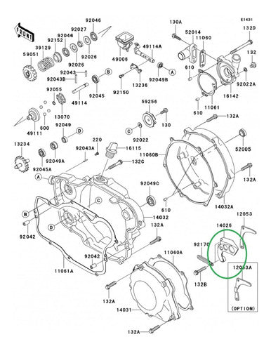 BAG MOTOPARTS3D Tapa Protector Cubre Piñon Kawasaki KX 125 250 4