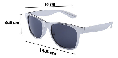 15 Metallic Silver Party Sunglasses 4