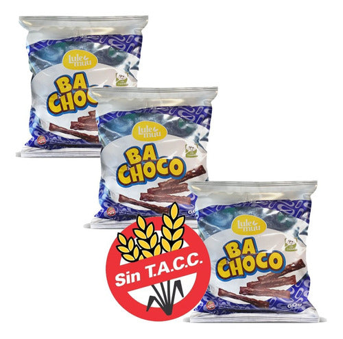 Lulemuu Ba Choco Chocolate Covered Rice Cookies 60g X3 0