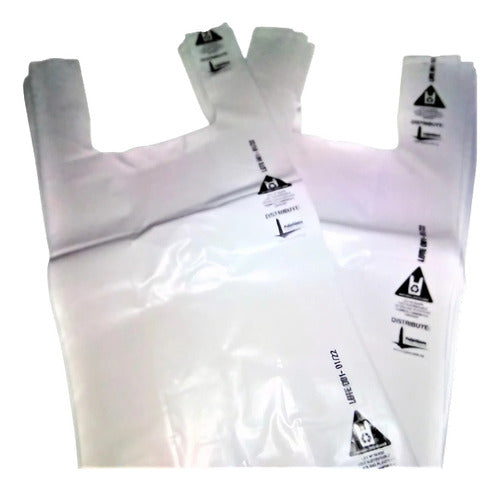 Polietileno Obelisco Reusable T-Shirt Bag 42x55 Super Strong - Pack of 250 1