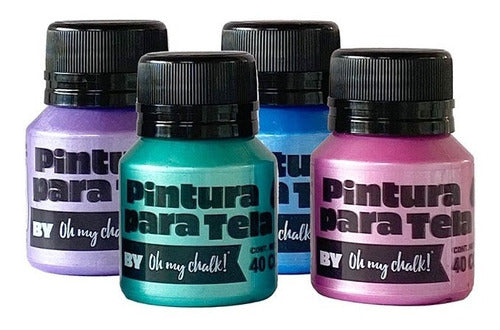 Oh My Chalk! Pintura Para Tela Kit Metalizadas 4 X 40cc 0