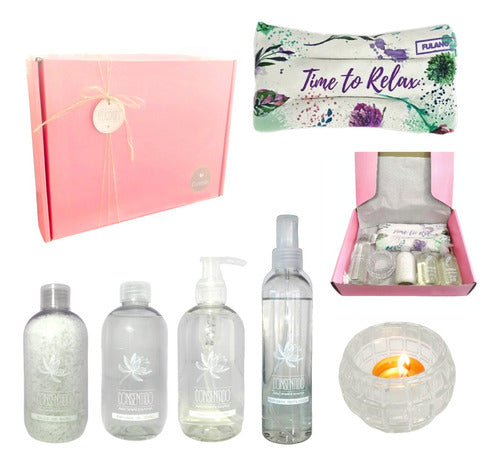 Luxury Jasmine Spa Relaxation Gift Set - Corporate Gift Box N17 - Set Kit Caja Regalo Empresarial Aroma Jazmín Spa Relax N17