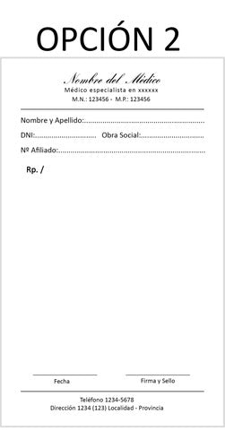 Recetarios Medicos Medical Prescription Pads 11x17cm 1000 Units Special Offer 3