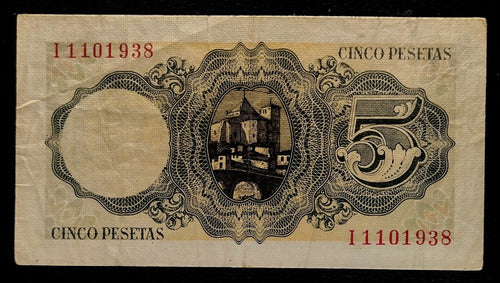 España Billete 5 Pesetas 1951 Exc Serie I Pick 140 1